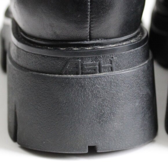 ASH Women's Black Lord Chunky Leather Loafers Size 39 EU / 9 US - Picture 6 of 7